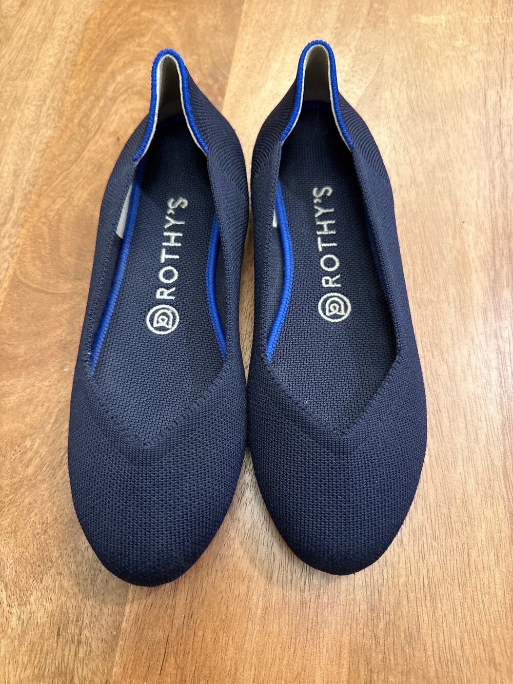 Rothy’s The Flat Ballet Flats — Navy, Machine Washable, Size 8